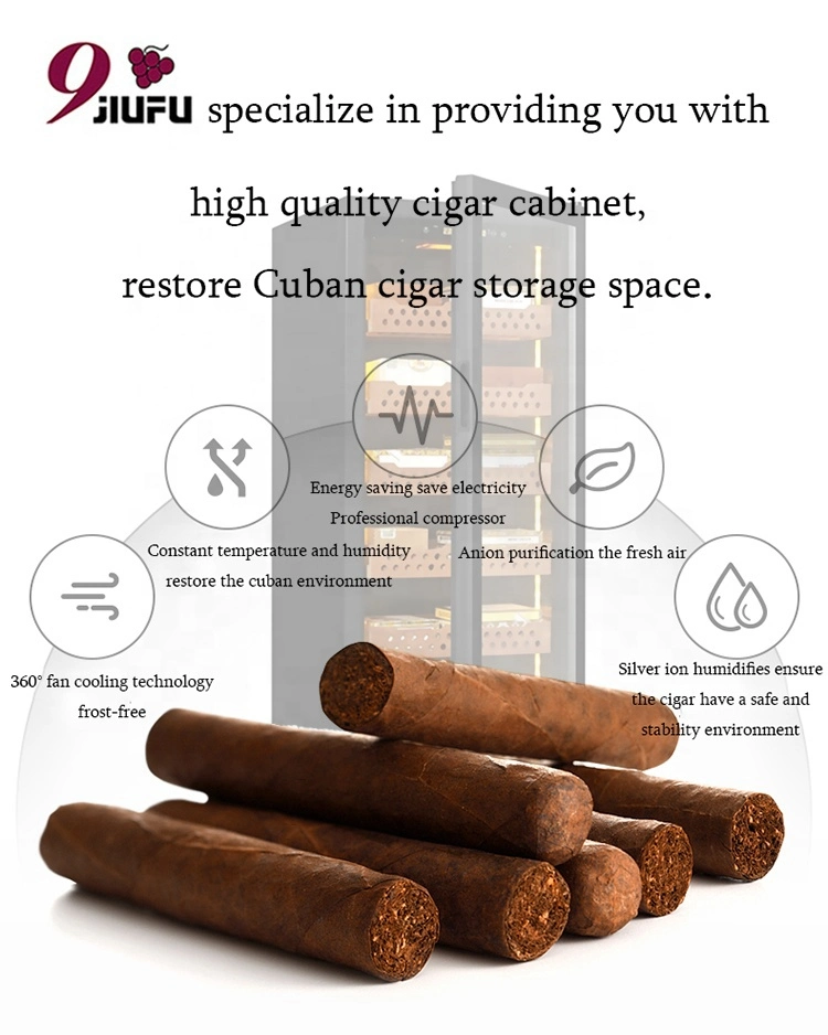 Wholesale Cigar Humidor Refrigerator High Quality Double Door Compressor Cigar Humidor Cabinet Cigar Humidor