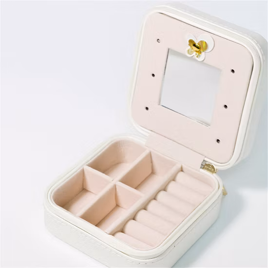 High End Trendy Luxury Travel Jewelry Collection Box with Mirror