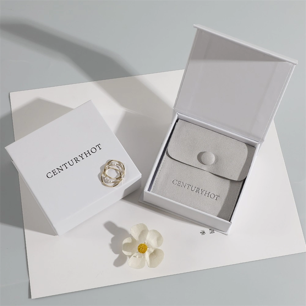 9*9*3.5cm White Luxury Flip Magnetic Jewelry Box Cardboard Bracelet Ring Earring Necklace Jewelry Box with Logo