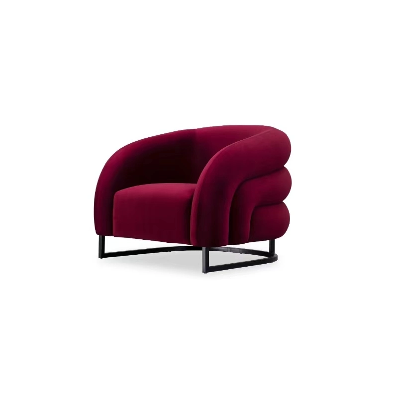 Modern Furniture Luxury Hotel Wood Frame Home Velvet Apartment Accent Leisure Lounge Chair