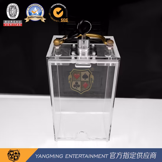 Baccarat Texas 6 Decks of Poker Cards to Send Cards to Sell Cards Box Full Transparent Acrylic Custom Ym-Sh03