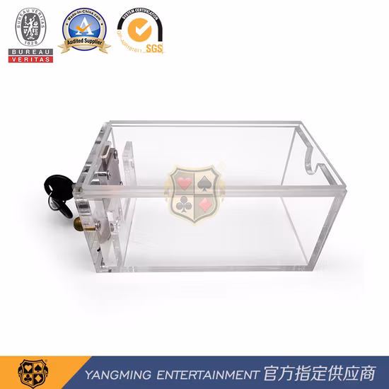 Baccarat Texas 6 Decks of Poker Cards to Send Cards to Sell Cards Box Full Transparent Acrylic Custom Ym-Sh03