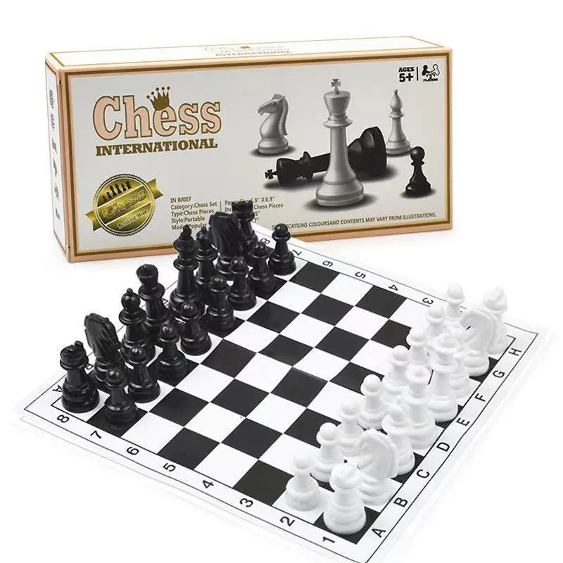 Chess and Card Set Outdoor Portable Wooden Box Packaging Box