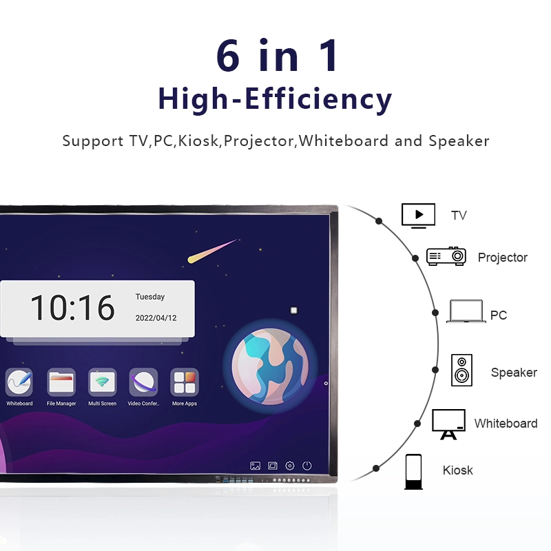 Multi-Media Smart Touch Screen Interactive Flat Panel LCD Display for Education Classroom