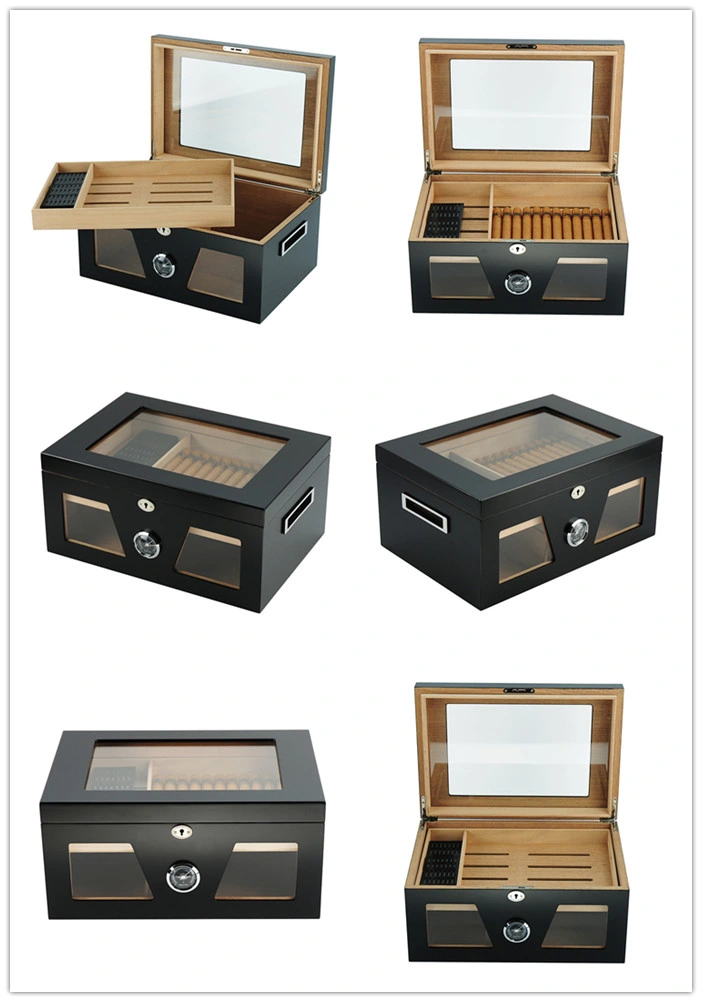 Hot Selling Large Capacity Wooden Cigar Humidor for 100 Cigar Storage