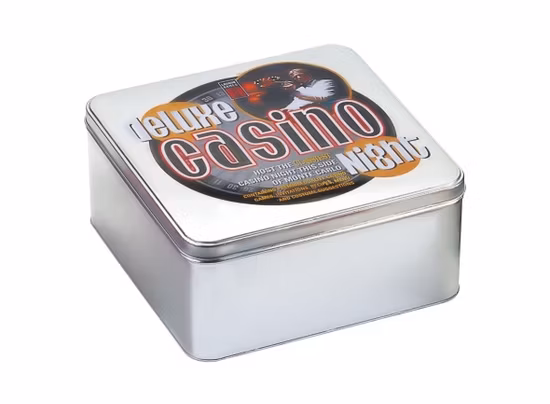 Hot Sale Square Toy Tin Playing Cards Tin Box Metal Tin for Poker Small Poker Tin Box Playing Cards Tin Box Game Packaging Tin Box