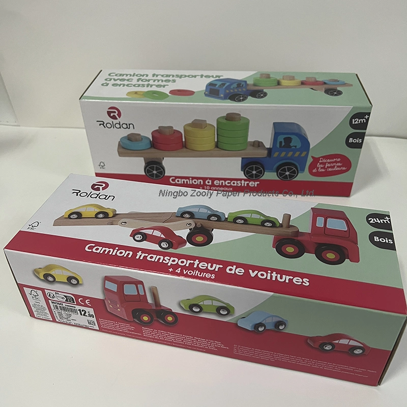 Custom Wooden Toys Educational Learning Games Packaging Box Printing Corrugated Paper Boxes