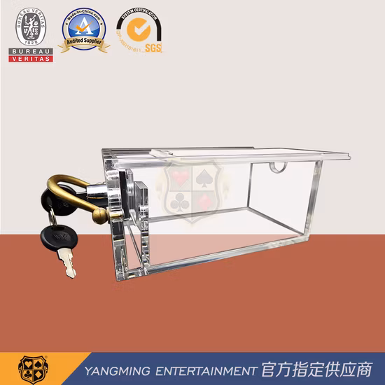 Baccarat Texas 6 Decks of Poker Cards to Send Cards to Sell Cards Box Full Transparent Acrylic Custom Ym-Sh03