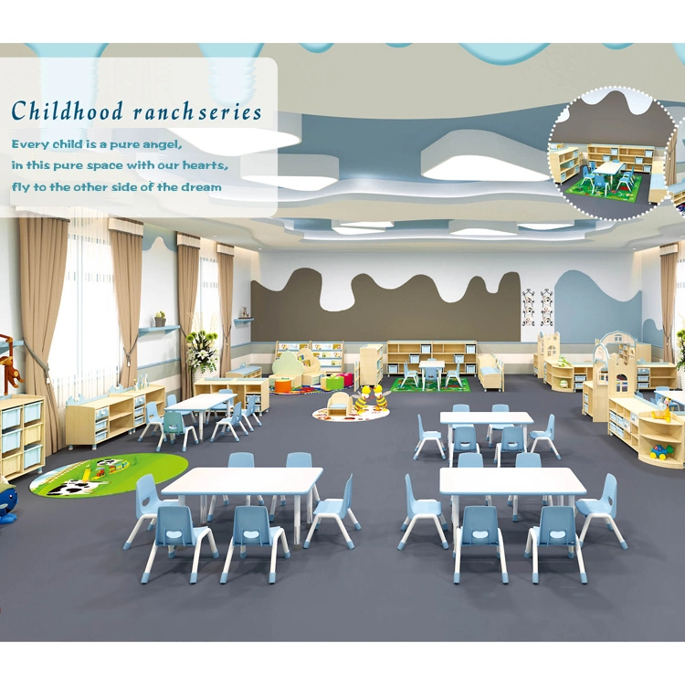 Kindergarten Classroom Children Table and Chair Daycare Plastic Kids School Furniture Wholesale Sets