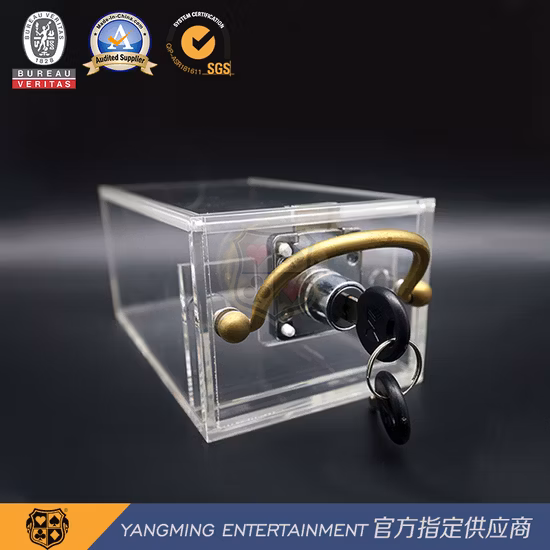 Baccarat Texas 6 Decks of Poker Cards to Send Cards to Sell Cards Box Full Transparent Acrylic Custom Ym-Sh03