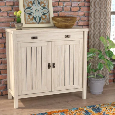 Unique Design Antique Chalked Chestnut Accent Storage Cabinet Living Room Furniture with Doors