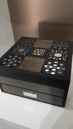 Custom Design Logo Printed Luxury Perfume Packaging Wooden Gift Set Box